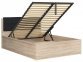 Кровать двуспальная с мягким изголовьем BRW Poland LOZ/140/B Tetrix / Тетрикс с подьемним механизмом и нишей для белья ДСП 5