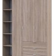 Шкаф Дорос Гелар дуб сонома с Этажеркой 3-х дверный 154,4 см 3