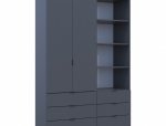 Шкаф для одежды Дорос Гелар графит 2-х дверный с пеналом 137,5 см 4