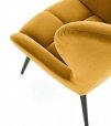 Крісло м'яке Halmar Tyrion / Тіріон Гірчичний / Чорні ніжки 9