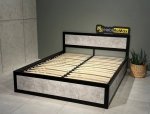 Кровать LOFT 180×200 + подъёмный механизм Дуб Сонома / Чёрный мат MebliRoMax 4