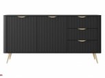 Комод 2D3S/163 Чорний/Золоті ніжки Lante 0