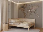 Ліжко двоспальне дерев'яне Лев Мілвокі Щит бука 3