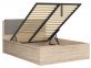 Кровать двуспальная с мягким изголовьем BRW Poland LOZ/140/B Tetrix / Тетрикс с подьемним механизмом и нишей для белья ДСП 4