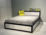 Кровать LOFT 180×200 + подъёмный механизм Дуб Сонома / Чёрный мат MebliRoMax 2