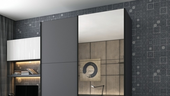 Шкаф-купе с зеркалом Дорос G-Caiser графит/графит 2 дверный 160 см 0