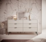 Комод 6S/163 Беж/Черные ножки Lante