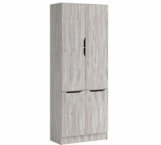 Шкаф 4Д Світ Меблів Локи 2 дверный артвул белый 100 см