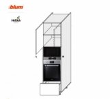 Пенал правый духовка+микроволновка 60ПДМ1ШХ/2140 Pro Blum+Hettich Миллениум WG