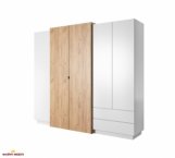 Шкаф 4D2S 3D Perfect Home 4 дверный дуб крафт 230 см