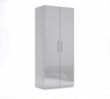 Шкаф 2дв Миромарк Меги 2 дверный шиншила серая 90 см