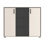 Комод KOM2D1W Прайм Кашемир / Черный