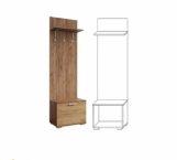 Тумба+вешалка Вива