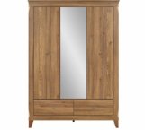 Шкаф SZF2D1M2S BRW Poland Bergen 3 дверный модрина 144 см