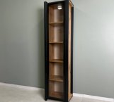 Пенал LOFT витрина Дуб Сонома / Чёрный мат MebliRoMax