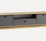 Тумба під ТВ Kuba/Куба RTV176 Дуб Аппалачі/Антрацит Moreli Ширина 176 см