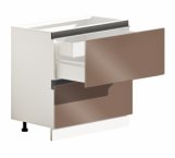 Тумба нижня Н80.85.2Я+1Я внутр. Gola ручка Фарбований Високий Глянець