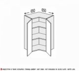 Секция верхняя УголВ 90° 650х650/900 2дв Глори