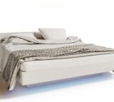 Кровать двуспальная Світ меблів 160 Бьянко МДФ / ДСП Белый / Дуб Сонома