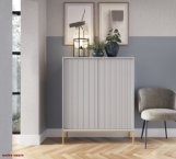 Комод Нова / Nova К104 высокий Серый/Золотые ножки