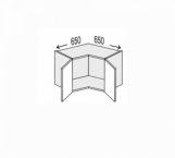 Секция верхняя УголВ 90° 650х650/360 2дв Лео