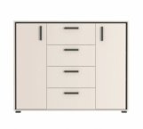 Комод KOM2D4S Прайм Кашемир / Черный