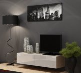 Тумба під ТВ Vigo/Віго RTV140 Білий мат/Дуб Сонома Cama Ширина 140 см