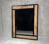 Зеркало LOFT Дуб Сонома / Чёрный мат MebliRoMax