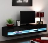 Тумба під ТВ Vigo/ Віго RTV180 Чорний/Чорний глянець Cama Ширина 180