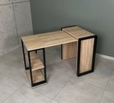 Стіл трансформер LOFT Дуб Сонома / Чорний мат MebliRoMax