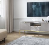 Тумба под ТВ Nova/Нова RTV154 Серый золотые ножки Perfect Home Ширина 154 см