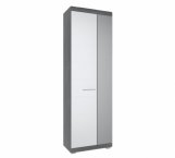 Шкаф Сокме Флорес 2 дверный Сосна фигурная / Белый глянец