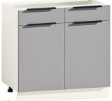 Тумба нижняя Н80.82.2Я2Д Лофт глянец