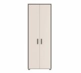 Шкаф комбинированный Гербор SZF2DC 2 дверный Прайм Кашемир / Черный 80 смй