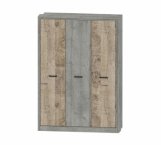 Шафа 3Д Сокме Барі 3 дверна дуб гранж 151 см