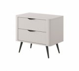 Тумба прикроватная 2S Perfect Home Lante/Ланте Бежевый/Черные ножки 