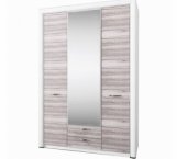 Шкаф с зеркалом 3D2S Mebelbos Olivia 3 дверный дуб анкона 136 см
