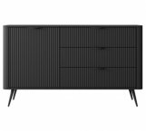 Комод 1D3S/138 Чорний/Чорні ніжки Lante