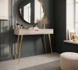 Стіл туалетний 1S/100 Беж/Золоті ніжки Lante