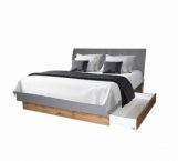 Ліжко 1.6х2.0 м'яка спинка з шухлядами без каркасу Лінц