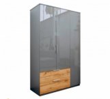 Шафа 3дв 2шх Міромарк Лінц 3 дверна сірий шифер 136 см