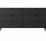 Комод Ланте / Lante 6S/163 Чорний/Чорні ніжки