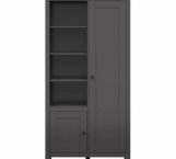 Шкаф комбинированный BRW Poland SZF2D Hesen 2 дверный черный 106 см