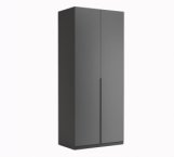 Шафа 2дв Міромарк Доні 2 дверна графіт сірий 90 см