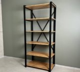 Стеллаж LOFT 900 Дуб Сонома / Чёрный мат MebliRoMax