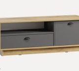 Тумба під ТВ Kuba/Куба RTV128 L/P Дуб Аппалачі/Антрацит Moreli Ширина 128 см