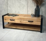 Тумба LOFT 1400 Дуб Сонома / Чорний мат MebliRoMax