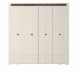 Шкаф SZF4D2S Гербор Селена 4 дверный ясен снежный 202 см