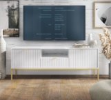 Тумба под ТВ Nova/Нова RTV154 Белый золотые ножки Perfect Home Ширина 154 см