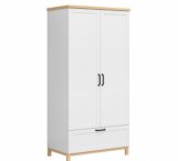 Шкаф SZF2D1S BRW Poland Haga 2 дверный белый